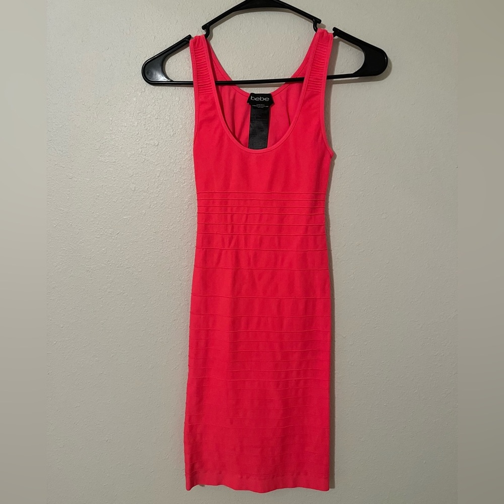 Hot pink neon dress